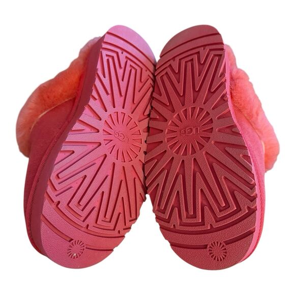 UGG Disquette Platform Slippers Sz 5 Hibiscus Pink Slip On - Picture 8 of 11